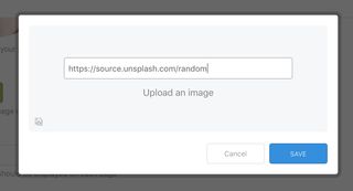 Upload Image from Unsplash
