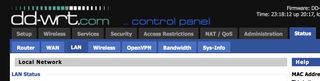 DD-WRT LAN status
