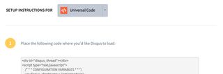 Disqus Universal Code