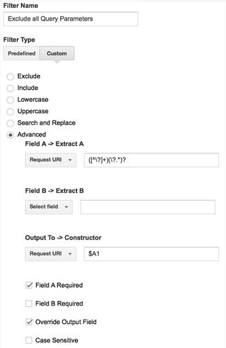 Google Analytics | Filters | Remove Query String Parameters